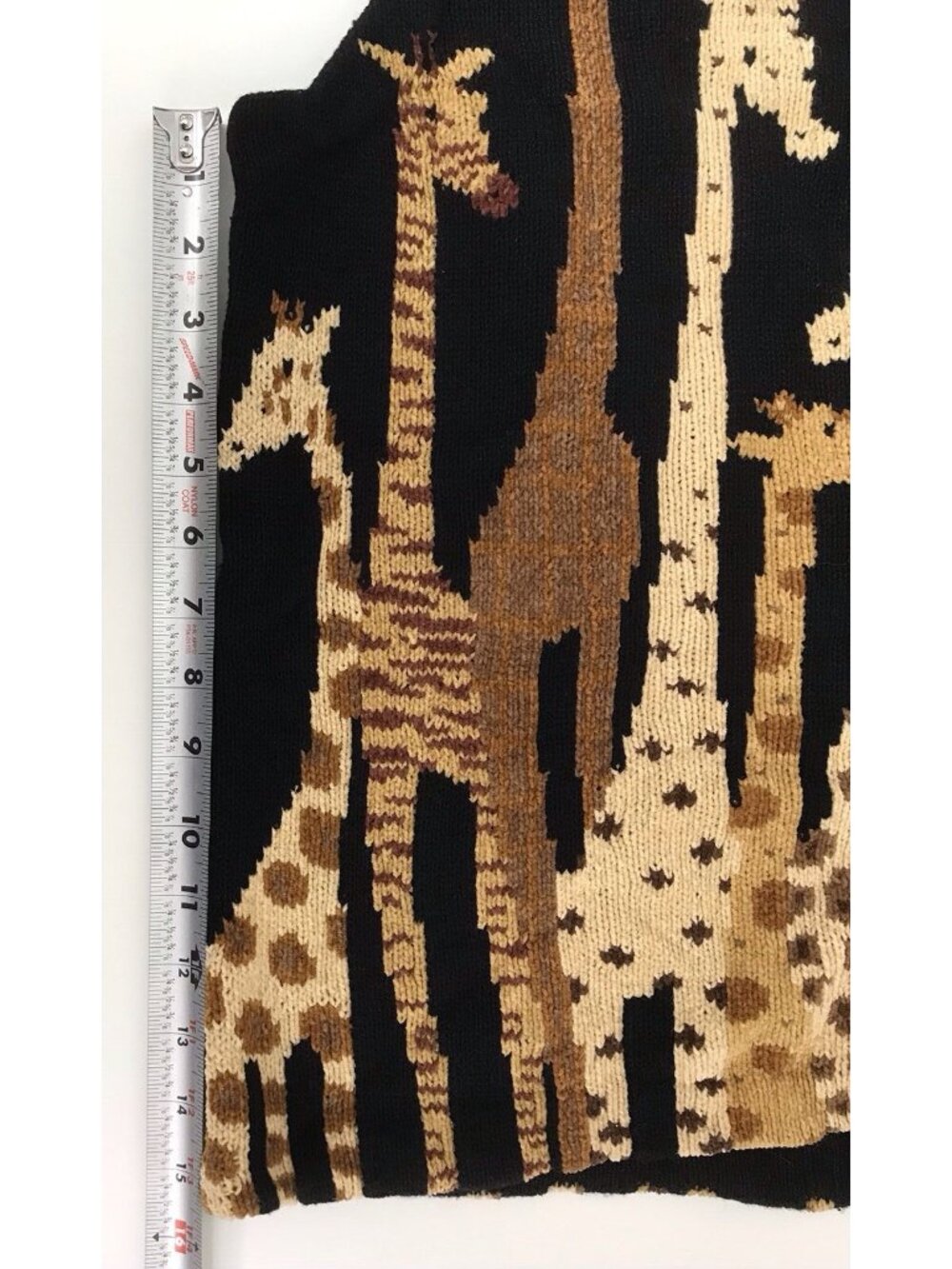 Vintage Jane's Closet Giraffe Knit Sweater Vest Women's M Safari Teacher Core - Picture 10 of 13